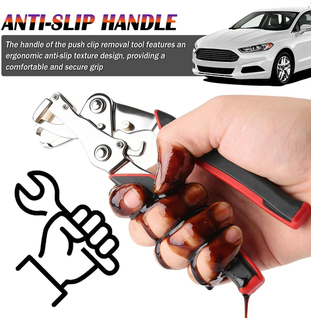 Alt view image 6 of 7 - 2026 New Car Clip Pliers,Non-damaging Automotive Clip Removal Tool | Plastic Clip Removal Tool with Spring-loaded & Non-slip Handle Design,Car Clips Remover Tool for Plastic Rivets & Fasteners