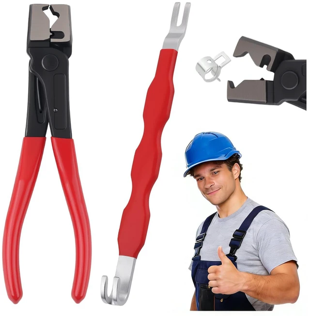 Main image of Electrical Disconnect Pliers for Cars,Heavy Duty Connector Removal Tool | Non-Slip Dual-Head Design,Hose Clamp & CV Boot Clamp Use,Connector Separator Tool for Auto Electricals
