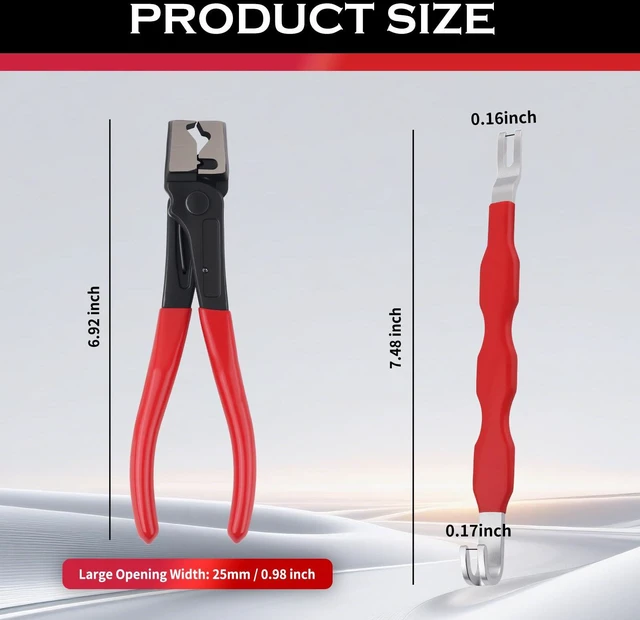 Alt view image 2 of 7 - Electrical Disconnect Pliers for Cars,Heavy Duty Connector Removal Tool | Non-Slip Dual-Head Design,Hose Clamp & CV Boot Clamp Use,Connector Separator Tool for Auto Electricals