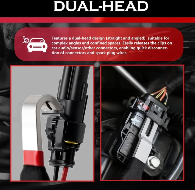 Alt view image 4 of 7 - Electrical Disconnect Pliers for Cars,Heavy Duty Connector Removal Tool | Non-Slip Dual-Head Design,Hose Clamp & CV Boot Clamp Use,Connector Separator Tool for Auto Electricals