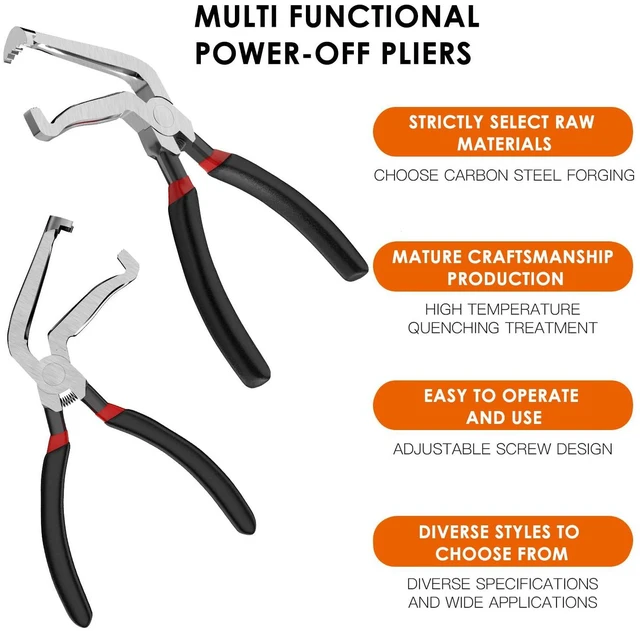 Alt view image 2 of 7 - Upgraded 37960 Electrical Disconnect Pliers, 8in Automotive Tools Electrical Connector Pliers, Automotive Tools for Push Tab Style Plugs