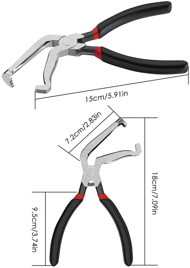 Alt view image 5 of 7 - Upgraded 37960 Electrical Disconnect Pliers, 8in Automotive Tools Electrical Connector Pliers, Automotive Tools for Push Tab Style Plugs