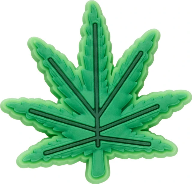 Main image of Jibbitz Chill Shoe Charms | Jibbitz for Crocs, Hemp Leaf, Small