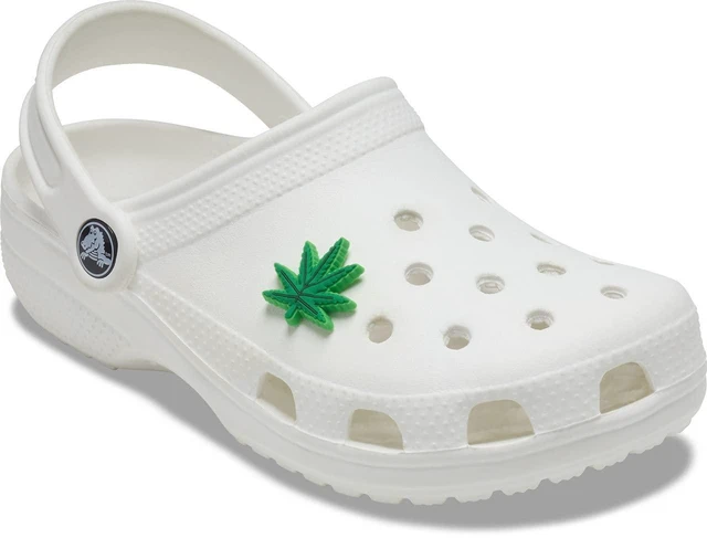 Alt view image 2 of 2 - Jibbitz Chill Shoe Charms | Jibbitz for Crocs, Hemp Leaf, Small