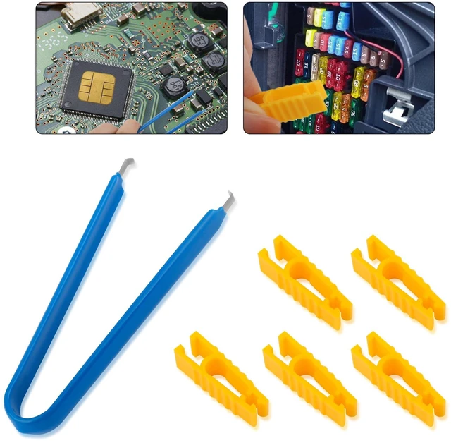 Main image of 6PCS Fuse Puller Tool for Car,Universal Fuse Removal Tool for Replacing Car Fuses, Multifunctional Automotive Relay Pliers Fit for Cars Trucks