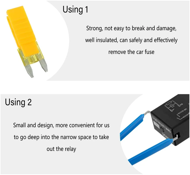 Alt view image 3 of 7 - 6PCS Fuse Puller Tool for Car,Universal Fuse Removal Tool for Replacing Car Fuses, Multifunctional Automotive Relay Pliers Fit for Cars Trucks