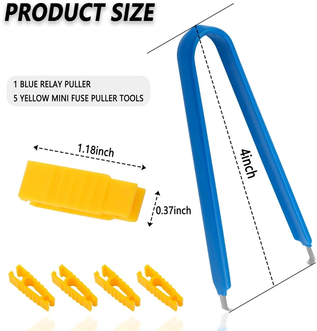 Alt view image 2 of 7 - 6PCS Fuse Puller Tool for Car,Universal Fuse Removal Tool for Replacing Car Fuses, Multifunctional Automotive Relay Pliers Fit for Cars Trucks