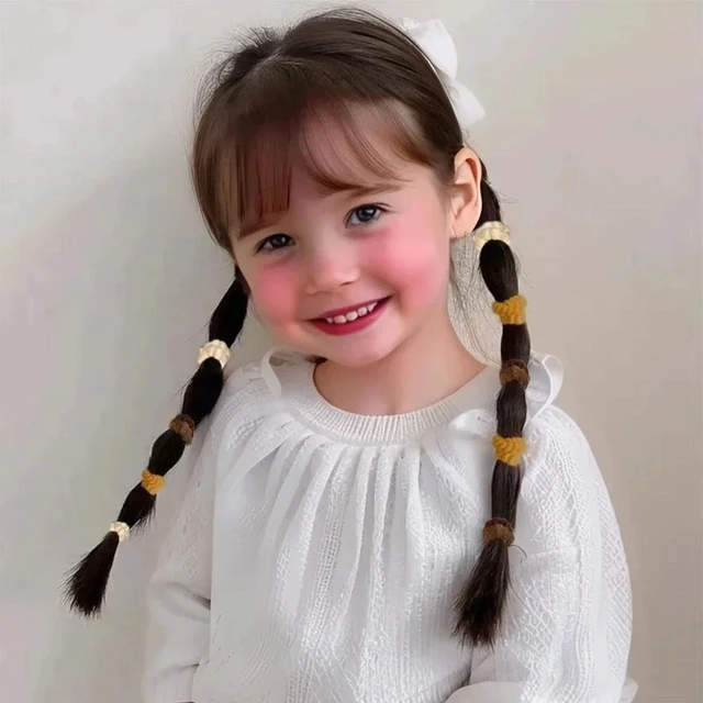 Alt view image 5 of 7 - 500 PCS Cotton Hair Ties for Babies & Kids No-Crease, Gentle Hair Elastics for Girls & Toddlers Soft Ponytail Holders for Thin & Thick Hair, Small Hair Accessories Rubber Hair Elastics (Brown)