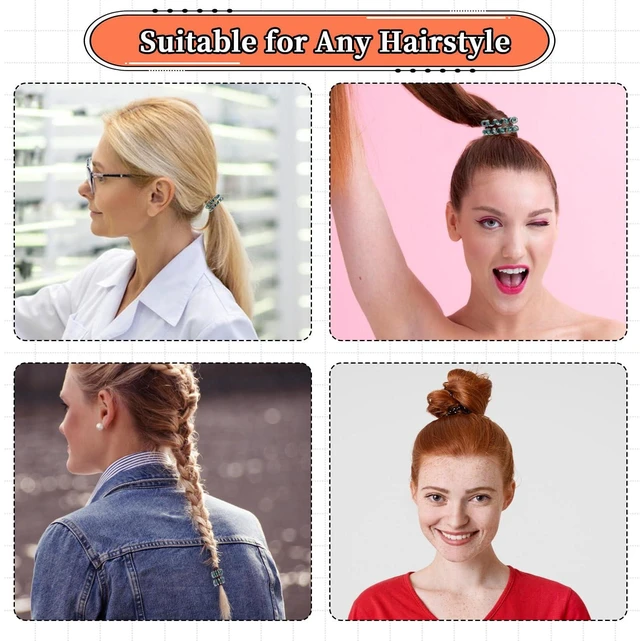 Alt view image 6 of 7 - 5 PCS Spiral Hair Ties - No Damage, No Crease, Large Elastic, Waterproof Ponytail Holders for Thick & Thin Hair (Color B)