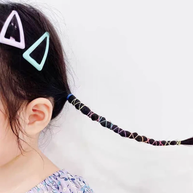 Alt view image 6 of 7 - Elastic Hair Rubber Bands 2000PCS Soft Ponytail Elastics Holders Small Hair Ties for Blond Kids Baby Girls Toddler Infants Hair No Crease Damage No Hurt Thin Easy to dismantle Mini Hair Tie Multicolor