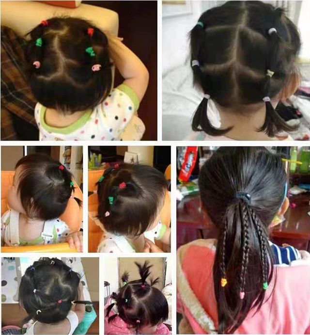 Alt view image 7 of 7 - Elastic Hair Rubber Bands 2000PCS Soft Ponytail Elastics Holders Small Hair Ties for Blond Kids Baby Girls Toddler Infants Hair No Crease Damage No Hurt Thin Easy to dismantle Mini Hair Tie Multicolor