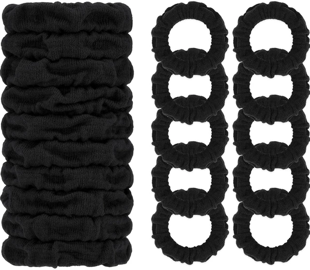 Main image of WantGor Hair Ties, Women 10PCS Hair Bands No Damage Elastic Scrunchies Seamless Ponytail Holders Hair Accessories Head Bands for Women's Thick Thin Hair (Black)
