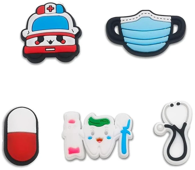 Alt view image 3 of 6 - BOWNDY Medical Nurse Decoration Charms,Cute Charm Gift for Toddler Girls Kids Teens Women Adults,PVC Different Charms fit for Clog-Print Shoe Decoration