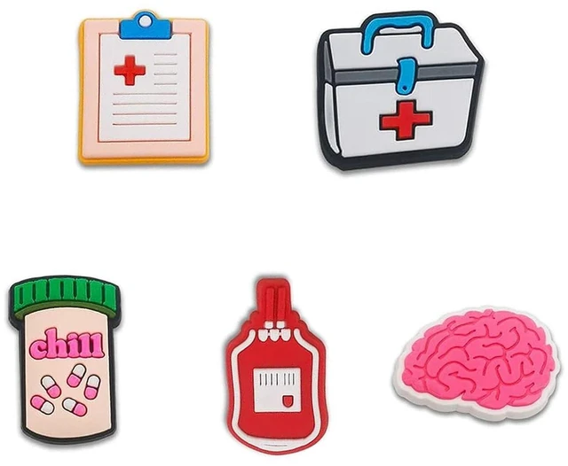Alt view image 5 of 6 - BOWNDY Medical Nurse Decoration Charms,Cute Charm Gift for Toddler Girls Kids Teens Women Adults,PVC Different Charms fit for Clog-Print Shoe Decoration