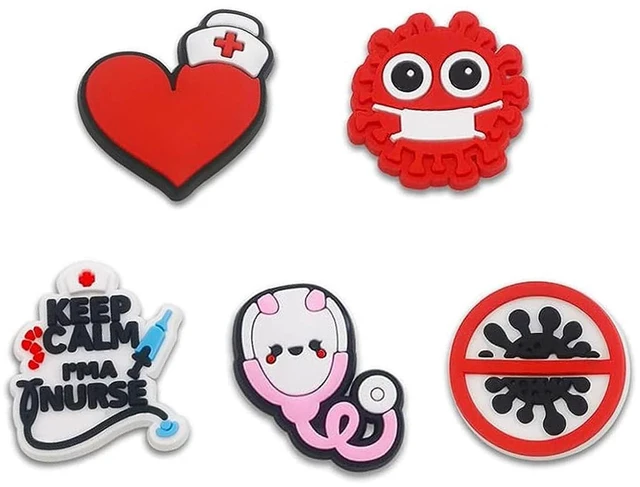 Alt view image 6 of 6 - BOWNDY Medical Nurse Decoration Charms,Cute Charm Gift for Toddler Girls Kids Teens Women Adults,PVC Different Charms fit for Clog-Print Shoe Decoration