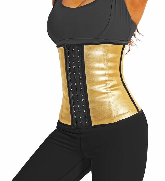 Main image of Vigorix Waist Trainer for Women Sport Workout Tummy Control Corset Girdle, Waist Cincher Slim Body Shaper (Medium) Black