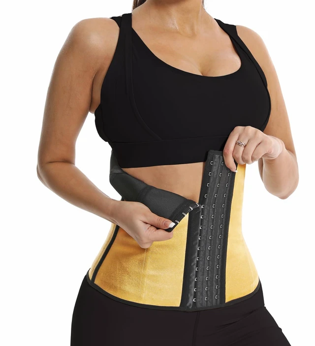 Alt view image 2 of 6 - Vigorix Waist Trainer for Women Sport Workout Tummy Control Corset Girdle, Waist Cincher Slim Body Shaper (Medium) Black