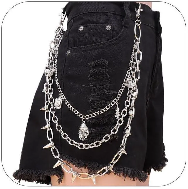 Main image of Pants Chain for Women Layered Jean Waist Accessory Hip Belt Wallet Chain Jewelry for Jeans Skirts Y2K Punk Outfit