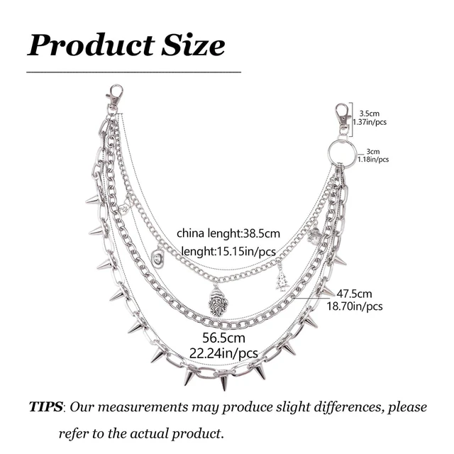 Alt view image 6 of 7 - Pants Chain for Women Layered Jean Waist Accessory Hip Belt Wallet Chain Jewelry for Jeans Skirts Y2K Punk Outfit
