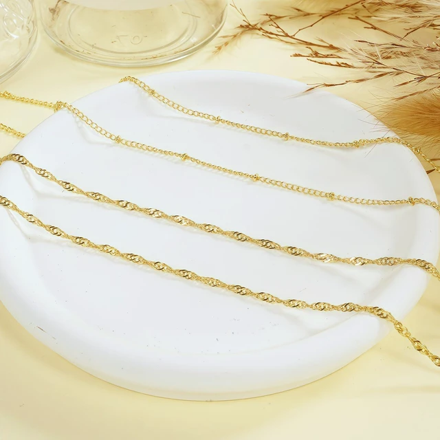 Alt view image 6 of 7 - 14K Gold Plated Waist Chain for Women, Layered Belly Body Chain | 2Pcs Adjustable Fit, Layered Design, Dainty Chain Styles, Bikini, Dress & Rave Outfits, Beach, Festival & Vacation