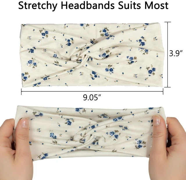 Alt view image 3 of 7 - Waliah 6Pcs Twist Knotted Headband Wide Headbands for Women Non Slip | Cute Headband Soft Stretchy Head Bands for Women's Hair Accessories