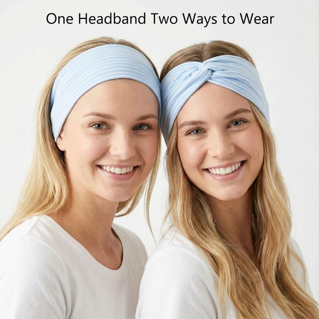 Alt view image 4 of 7 - Waliah 6Pcs Twist Knotted Headband Wide Headbands for Women Non Slip | Cute Headband Soft Stretchy Head Bands for Women's Hair Accessories