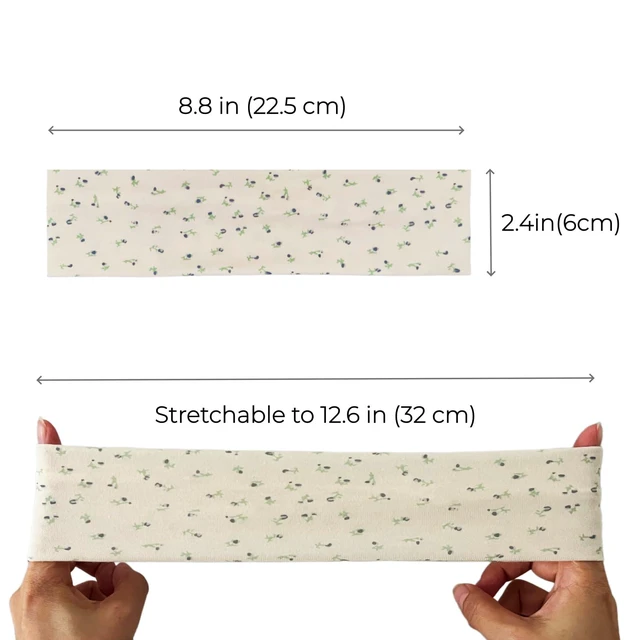 Alt view image 5 of 6 - Hixixi Women's Non-Slip Elastic Fabric Headbands, Solid Earth Tones Wide Hair Wraps for Yoga Running Sports Daily Wear(Soft Neutral Mix)