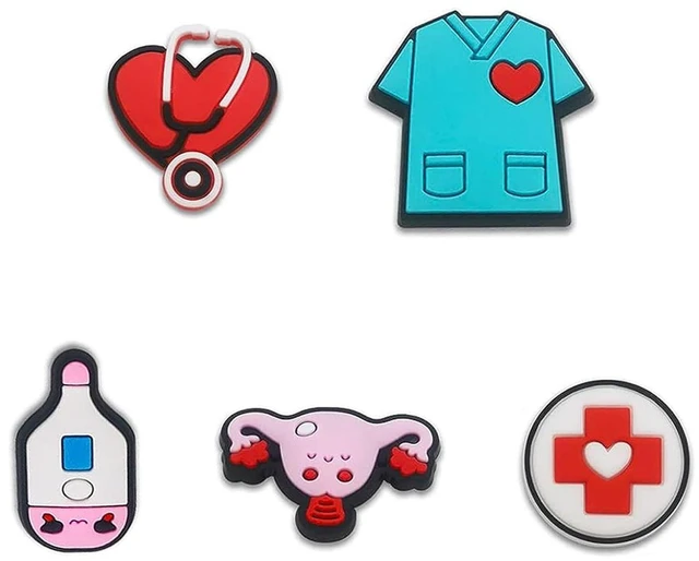 Alt view image 2 of 6 - BOWNDY Medical Nurse Decoration Charms,Cute Charm Gift for Toddler Girls Kids Teens Women Adults,PVC Different Charms fit for Clog-Print Shoe Decoration