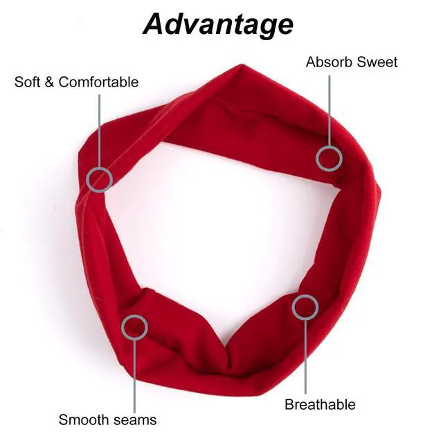 Alt view image 3 of 6 - 8pcs Headbands for Women Non Slip - Soft Women's Fashion Headband | Sports Head Bands Elastic Hair Bands for Daily, Workout, Yoga & Running (Multicolor-1)