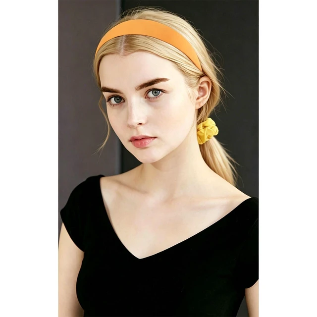 Alt view image 4 of 7 - AOPRIE Headbands for Women Headband for Girls Hair Bands for Women's Hair Solid Color Scrunchies for Women Blue Red Pink Yellow Green, 12 Pack