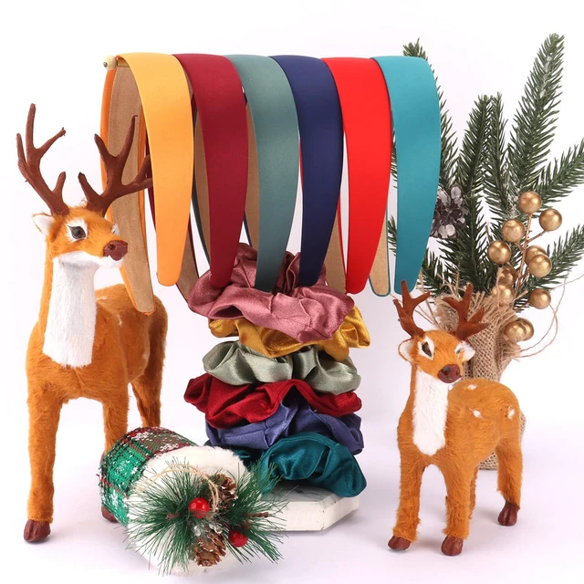 Alt view image 6 of 7 - AOPRIE Headbands for Women Headband for Girls Hair Bands for Women's Hair Solid Color Scrunchies for Women Blue Red Pink Yellow Green, 12 Pack