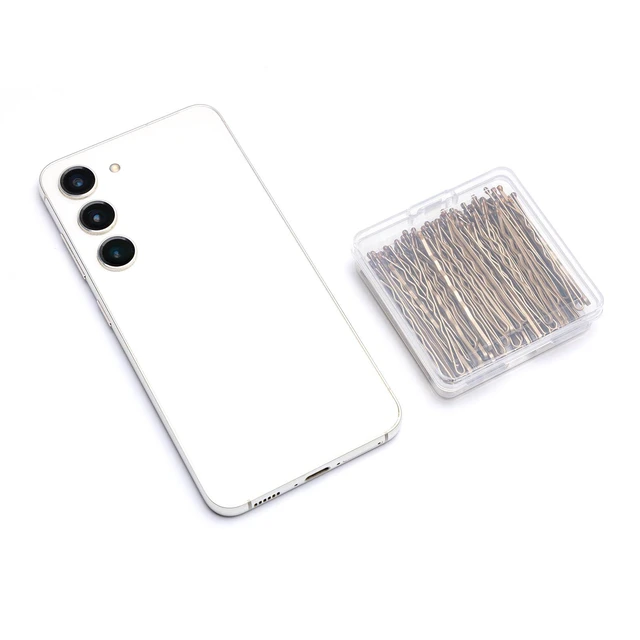 Alt view image 4 of 5 - Bobby Pins for Women, Regular Size, Blonde Wavy Pins with Small Box | 100 Count, Secure Hold, Comfortable, Suitable for Blonde Light Brown Hair