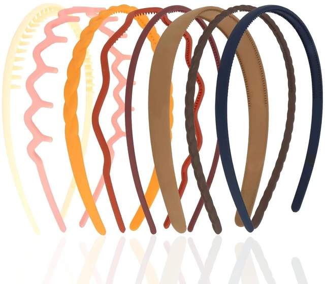 Main image of CIEHER 8PCS Zig Zag Claw Comb Headbands, Flex No Pressure Headbands, Plastic Hair Bands with Teeth (Color_5)