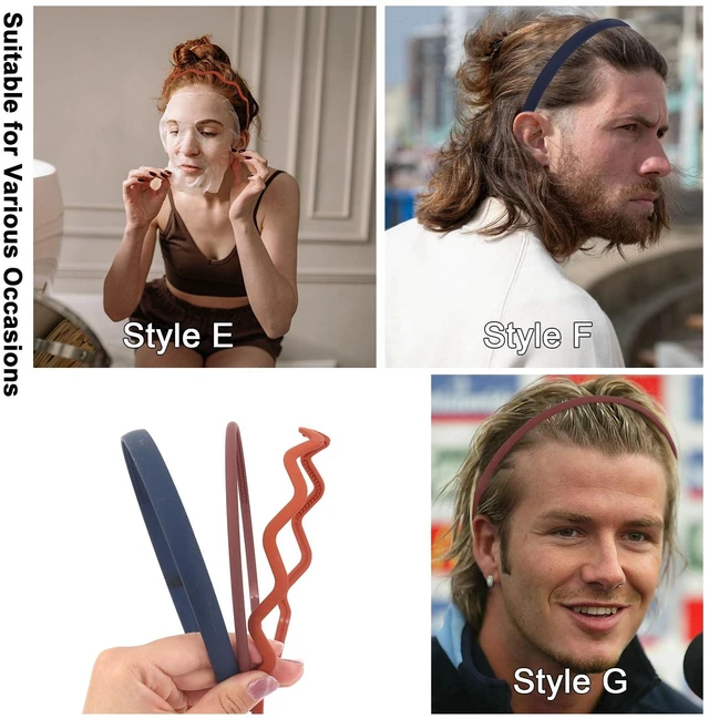 Alt view image 4 of 7 - CIEHER 8PCS Zig Zag Claw Comb Headbands, Flex No Pressure Headbands, Plastic Hair Bands with Teeth (Color_5)