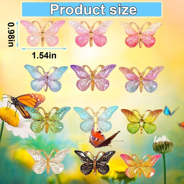 Alt view image 3 of 6 - Kinearcharms 12PCS Charms for Bogg Bag, Bling Butterfly Beach Tote Bags Accessories Charm for Women Girls Kids Party Gifts, Decorations for Simply Southern Beach Totes Accessory