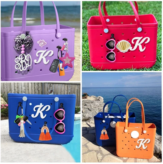 Alt view image 5 of 7 - Mity rain Letter Charms for Bogg BagAlphabet Lettering Accessories | Compatible with Bogg Bag Original All Models, Insert Decorative Letter for Handbag Beach Tote Bag K White