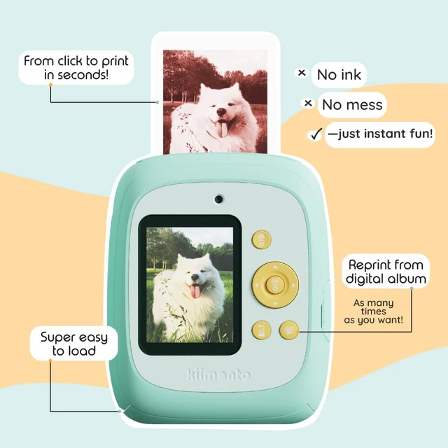 Alt view image 2 of 7 - kiimento Instant Print Camera, Polaroid Camera for Kids with Printer