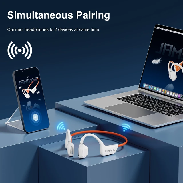 Alt view image 7 of 7 - Open Ear Headphones, Running Headphones Bluetooth 5.4 with Built-in Mic, 22g Lightweight Comfort, 14H Battery & IPX5 Waterproof Sports Headphones for Running, Cycling, Gym, Walking