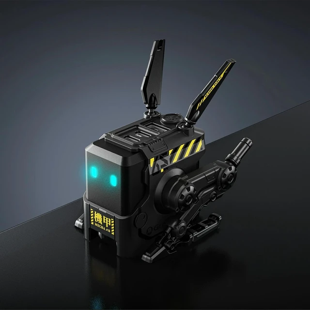 Alt view image 2 of 7 - 65W GaN Robot USB-C Charger with 3 Ports Includes interchangeable US, EU and UK plug adapters with a foldable design for effortless charging anywhere
