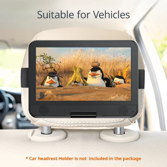 Alt view image 7 of 7 - 12.5" Portable DVD Player, 10.5" HD Screen for Kids and Car Trip, 6H Easy Setup for Kids & Elderly, All-Region Playback, Headphone Jack, AV-IN/AV-OUT, Not Support Blu-ray