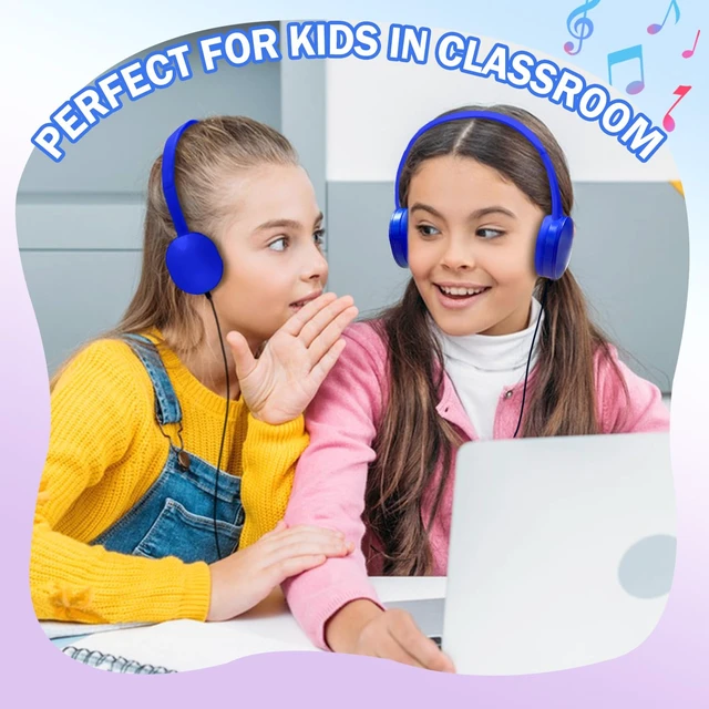 Alt view image 4 of 7 - Kids Headphones Bulk 50 Pack for Classroom School,Durable Wholesale Wired On Ear Headphones for Kids Student Boys Girls Teens and Adults,3.5mm Jack (Bule)