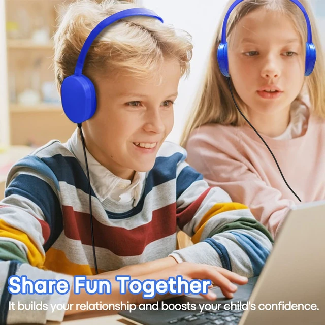 Alt view image 5 of 7 - Kids Headphones Bulk 50 Pack for Classroom School,Durable Wholesale Wired On Ear Headphones for Kids Student Boys Girls Teens and Adults,3.5mm Jack (Bule)