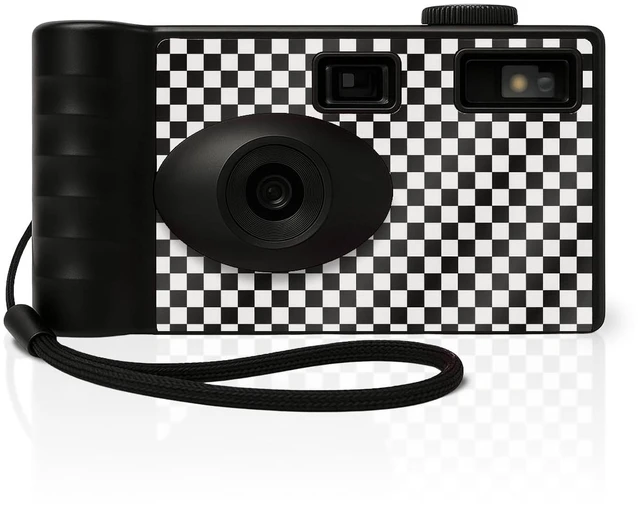 Main image of Screen Free Digital Camera Four Built in Filters Rechargeable, 8mp, Lightweight, Focus-Free, Auto-Flash, Easy-to-Use, Reusable, Retro Film-Style Photos (Checker Pattern)