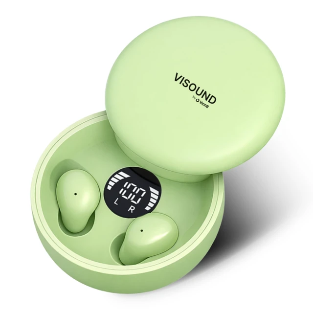 Main image of VionB Air Invisible Earbuds Wireless Bluetooth 5.4 for Small Ears, Mini Tiny Ear Buds, IPX5 Waterproof, Sound Isolating Fit, ENC Mic for Clear Calls, Discreet in-Ear Headphones (Sage Green)