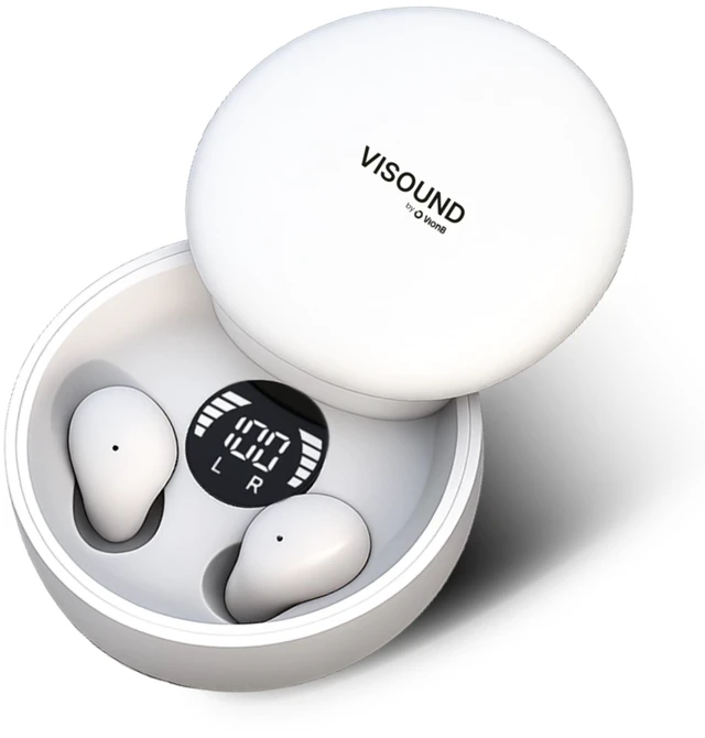 Main image of VionB Air Invisible Earbuds Wireless Bluetooth 5.4 for Small Ears, Mini Tiny Ear Buds, IPX5 Waterproof, Sound Isolating Fit, ENC Mic for Clear Calls, Discreet in-Ear Headphones (Arctic White)