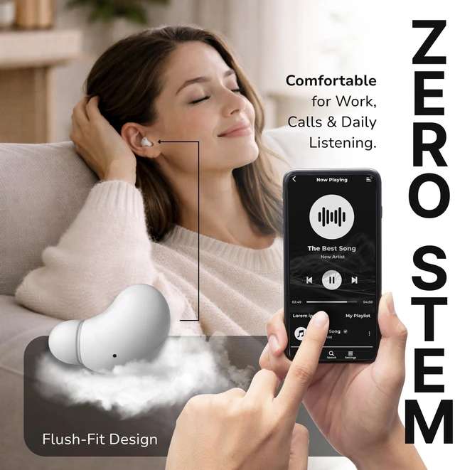 Alt view image 3 of 7 - VionB Air Invisible Earbuds Wireless Bluetooth 5.4 for Small Ears, Mini Tiny Ear Buds, IPX5 Waterproof, Sound Isolating Fit, ENC Mic for Clear Calls, Discreet in-Ear Headphones (Arctic White)