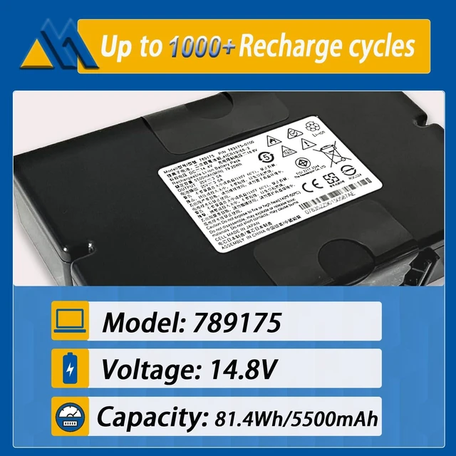 Alt view image 2 of 7 - 789175 078592 Battery Replacement for Bose S1 Pro Battery Pack 789175-0100 789175-0110 789175-0010 14.8V 81.4Wh 5500mAh