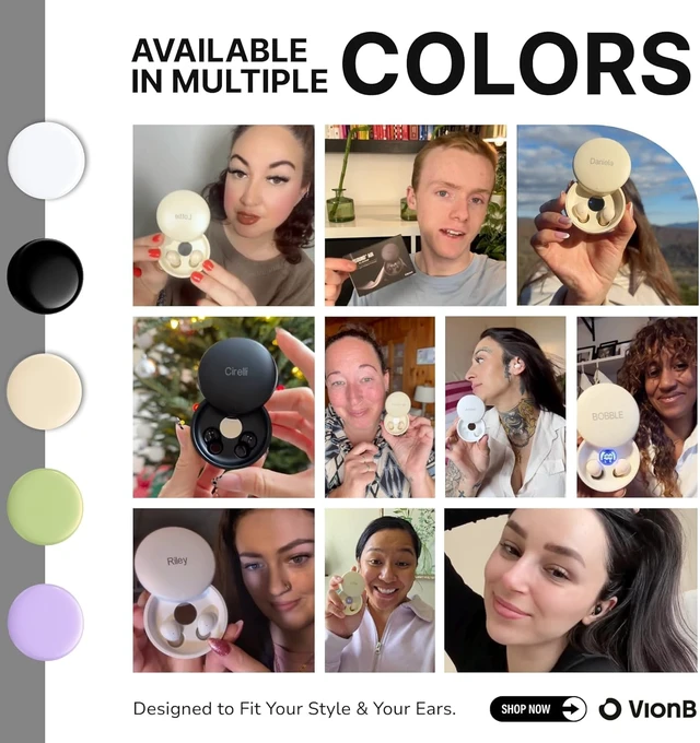 Alt view image 7 of 7 - VionB Air Invisible Earbuds Wireless Bluetooth 5.4 for Small Ears, Mini Tiny Ear Buds, IPX5 Waterproof, Sound Isolating Fit, ENC Mic for Clear Calls, Discreet in-Ear Headphones (Rose Quartz)