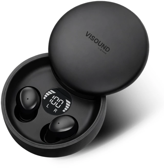 Main image of VionB Air Invisible Earbuds Wireless Bluetooth 5.4 for Small Ears, Mini Tiny Ear Buds, IPX5 Waterproof, Sound Isolating Fit, ENC Mic for Clear Calls, Discreet in-Ear Headphones (Matte Onyx)