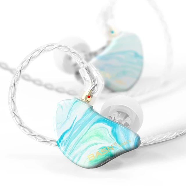 Main image of MMCX in Ear Monitor,2DD+1BA Triple Driver Drummers IEM (Bluish White) Noise-Isolating in Ear Headphones with Deep Bass,Two Detachable Cables,Comfort-fit IEM Earphone for Musicians,Audio Engineers